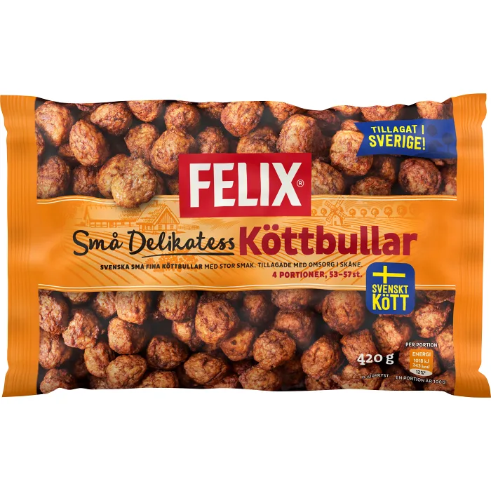 Köttbullar Små Delikatess Fryst 420g Felix