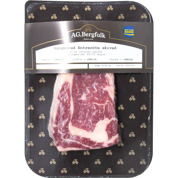 Entrecôte hängmörad skivad ca 400g AG Bergfalk