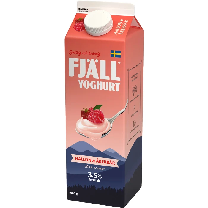 Yoghurt Hallon Åkerbär 3,5% 1000g Fjällyoghurt®