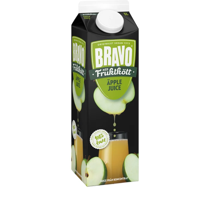 Äpplejuice med fruktkött 1l Bravo