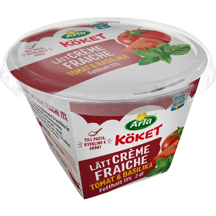 Lätt Crème fraiche Tomat & Basilika 11% 2dl Arla Köket®