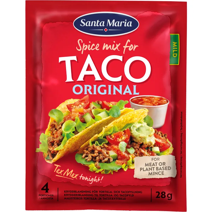 Taco Kryddmix Original Mild 28g Santa Maria