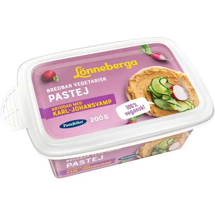 Pastej vegetarisk bredbar kryddad med Karl-Johansvamp 200g Pastejköket