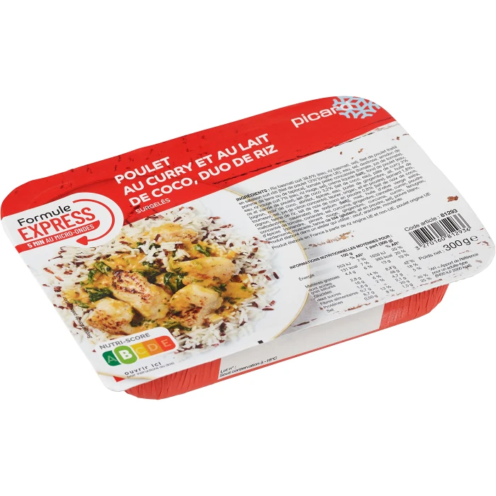 Färdigmat Kycklingcurry kokos Fryst 300g Picard