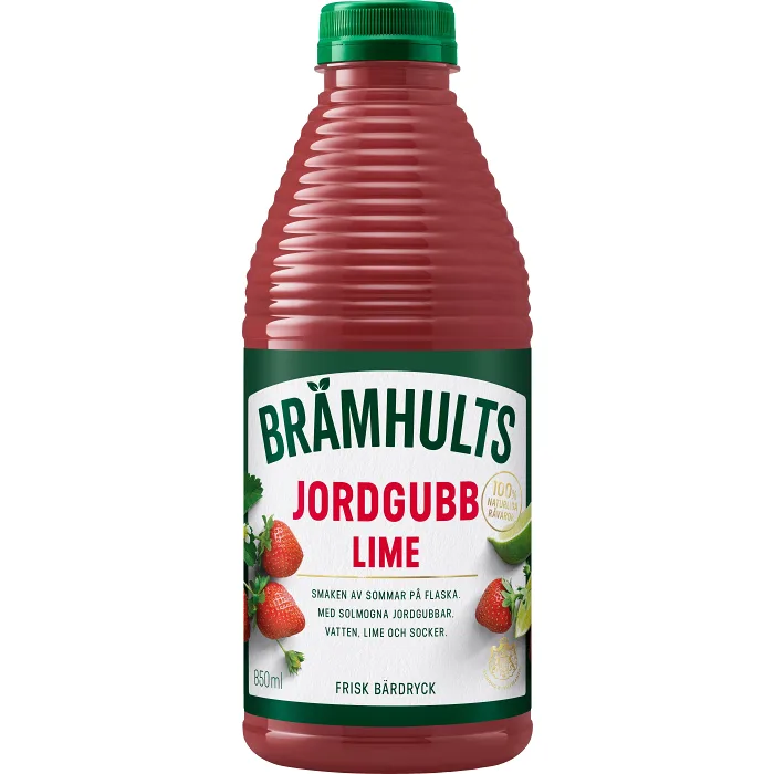 Juice Jordgubb Lime 850ml Brämhults