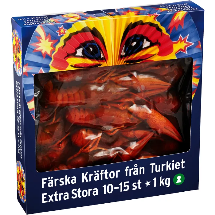 Kräftor färska extra stora 10-15p 1kg Pandalus