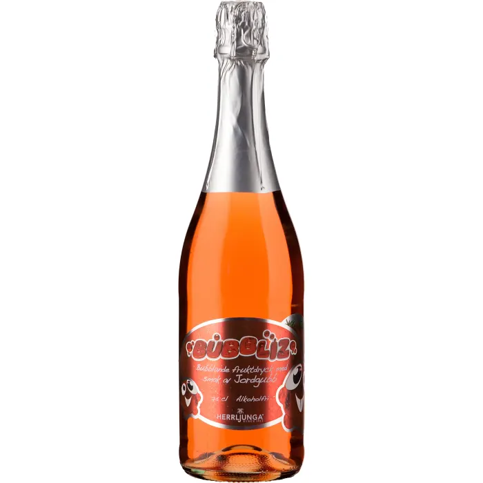 Bubbliz jordgubb Alkoholfri 75cl Herrljunga