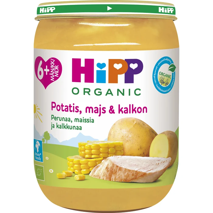 Potatis majs & kalkon Från 6m Ekologisk 190g Hipp