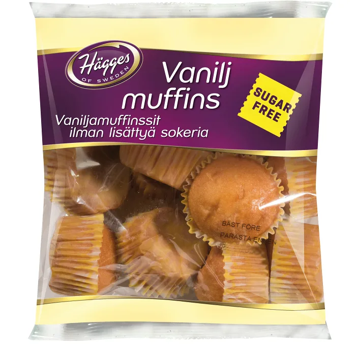 Vaniljmuffins Sockerfri 200g Hägges
