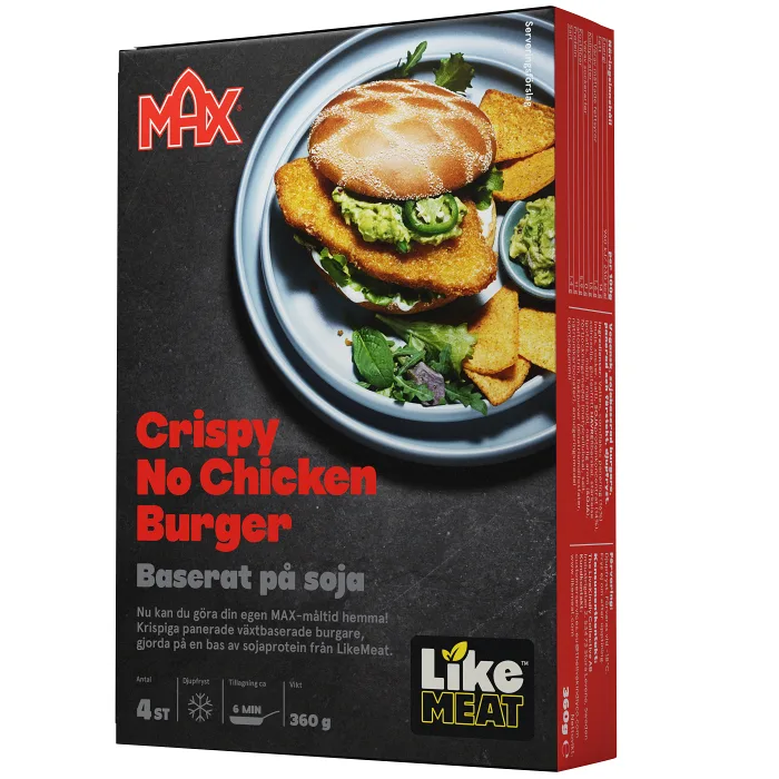 No Chicken Burger LikeMeat vegansk 360g MAX 
