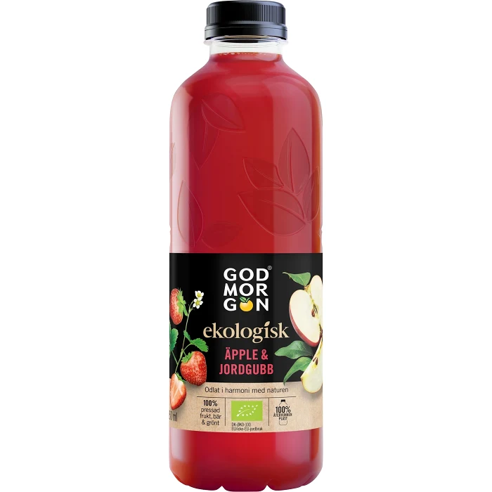 Juice Apple & Strawberry Ekologisk 850ml God morgon