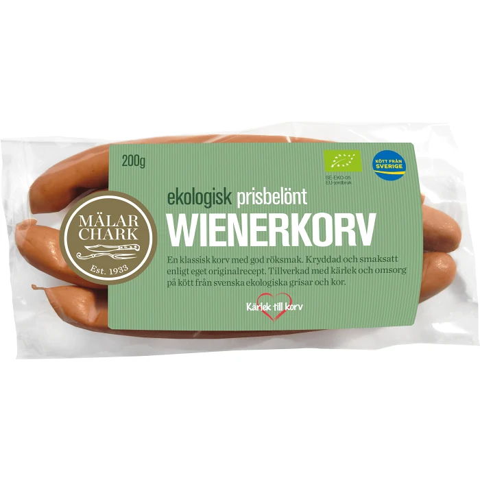 Wienerkorv 4-p Ekologisk 200g Mälarchark