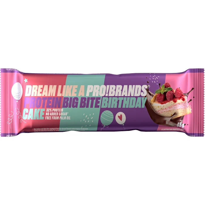 Protein Bar BigBite Birthday Cake 45g Probrands