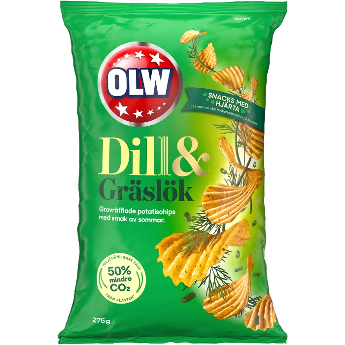 Chips Dill & Gräslök 275g OLW