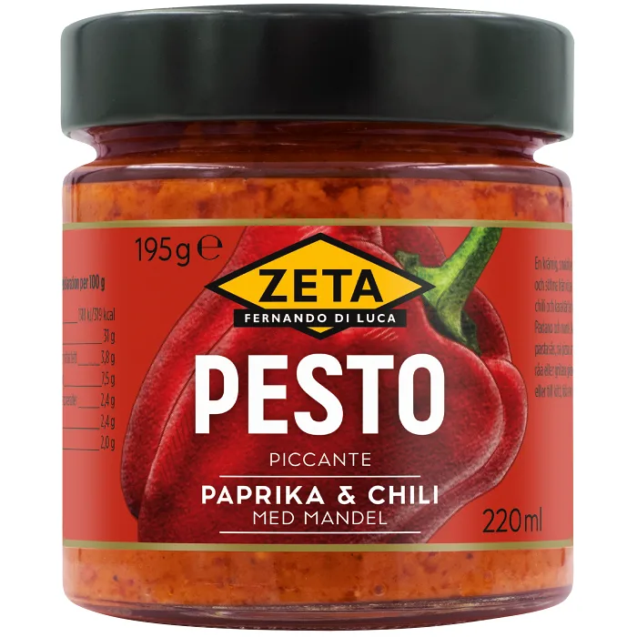 Pesto Piccante Paprika Chili 195g Zeta