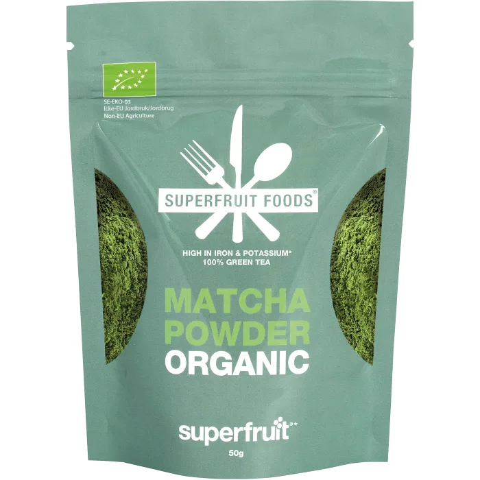 Matchapulver Organic Ekologisk 50g Superfruit Foods