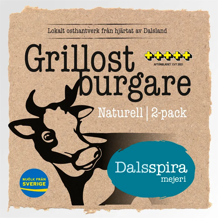 Grillostburgare naturell 2p 180g DalsSpira