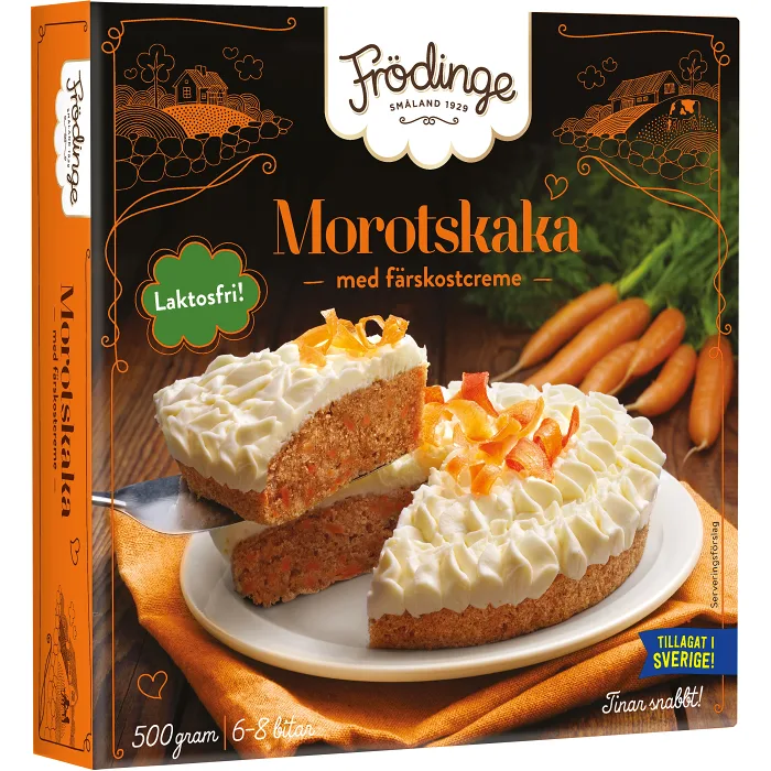 Morotskaka laktosfri 200g Frödinge