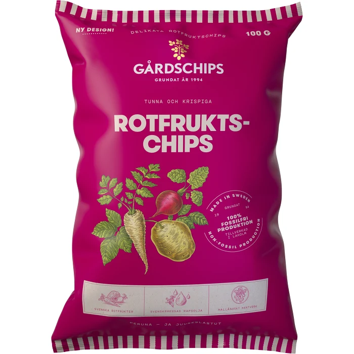 Rotfruktschips 100g Gårdschips