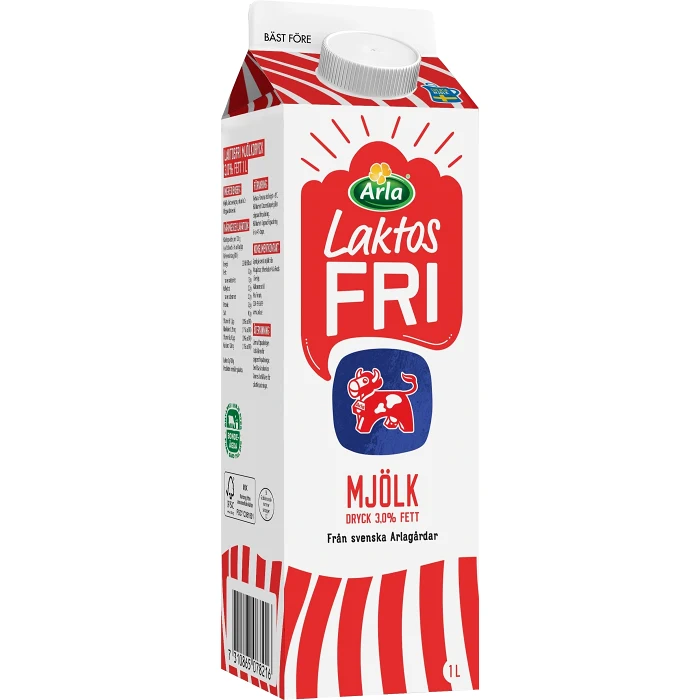 Mjölkdryck Laktosfri 3,0% 1l Arla Ko®