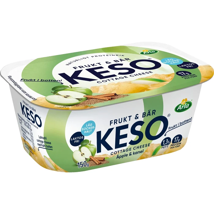 Cottage cheese Frukt & Bär  äpplekanel 1,3% 150g Keso
