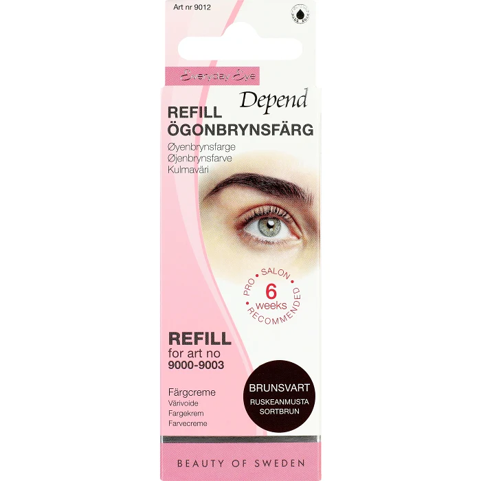 Ögonbrynsfärg Refill Brunsvart 1-p Depend