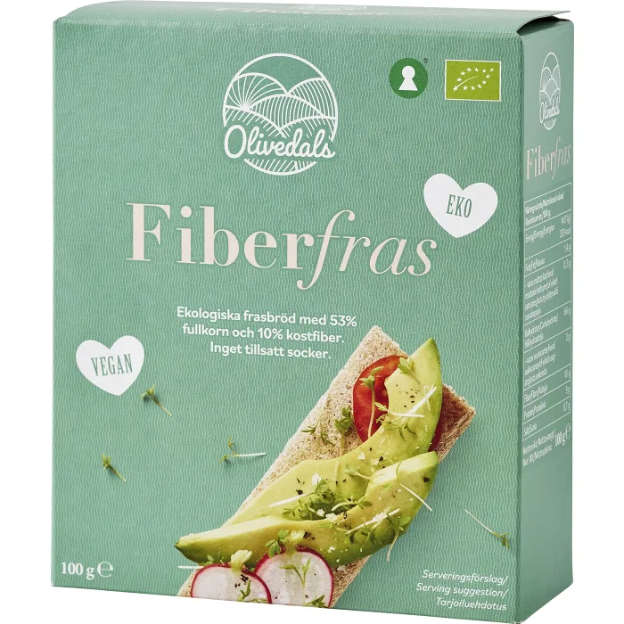 Frasbröd FiberFras Veganskt 100g Olivedals