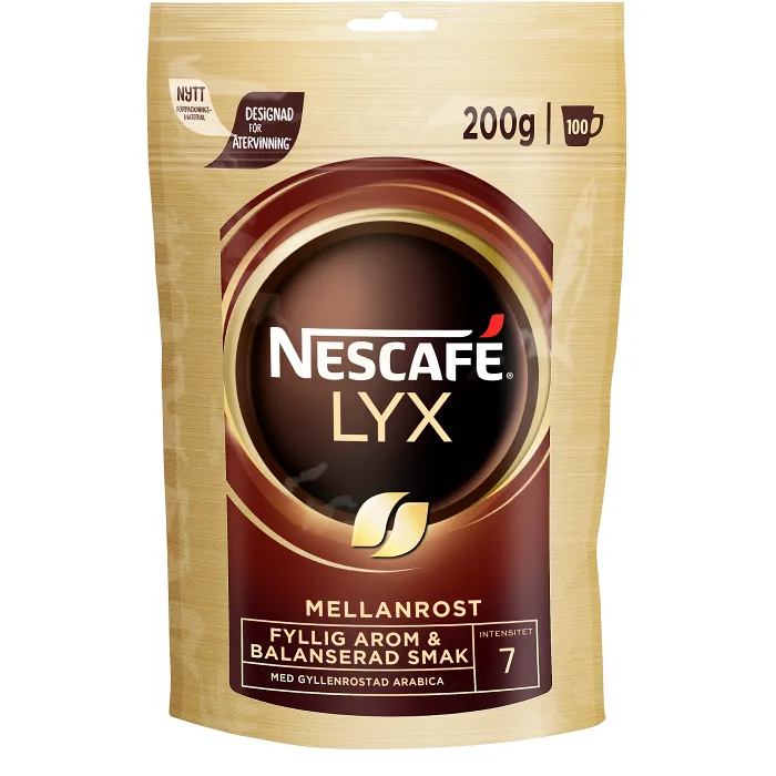 Snabbkaffe Refill Lyx Mellanrost 200g Nescafé