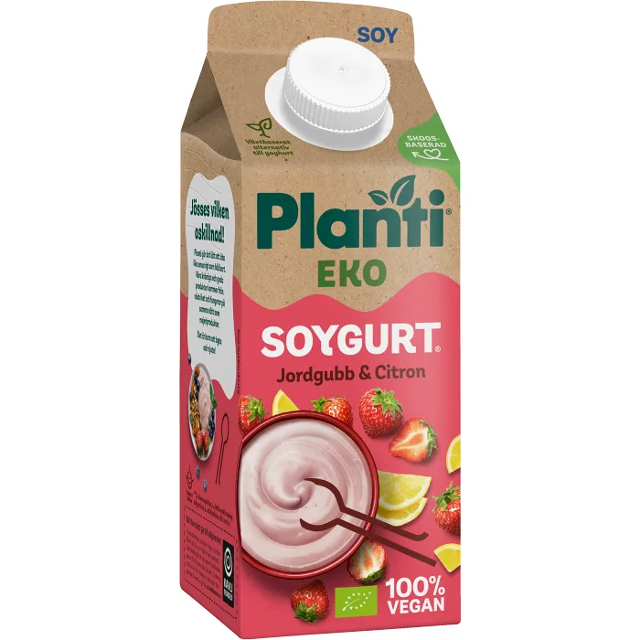 Soygurt Jordgubb & Citron Ekologisk 750g Planti
