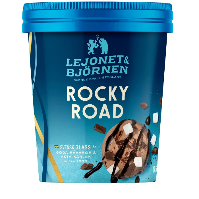 Glass Rocky Road 0,5l Lejonet & björnen