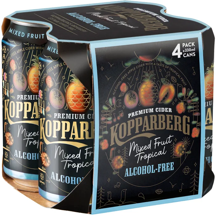 Cider Tropical Alkoholfri 33cl 4p Kopparbergs