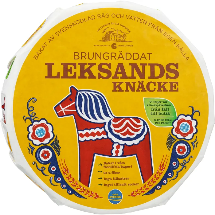 Brungräddat knäcke 830g Leksands Knäckebröd
