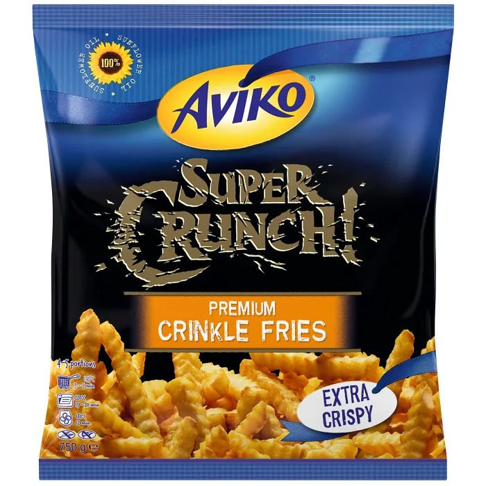 Super Crunch Premium Crinkle Fries 750g Aviko