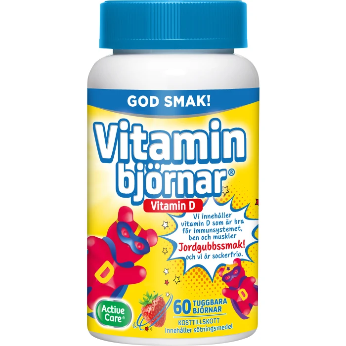 Vitaminbjörnar D-vitamin 60-p Active Care