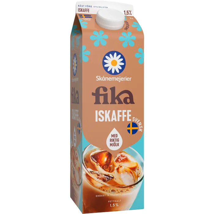 Iskaffe med mjölk Fika 1000ml Skånemejerier