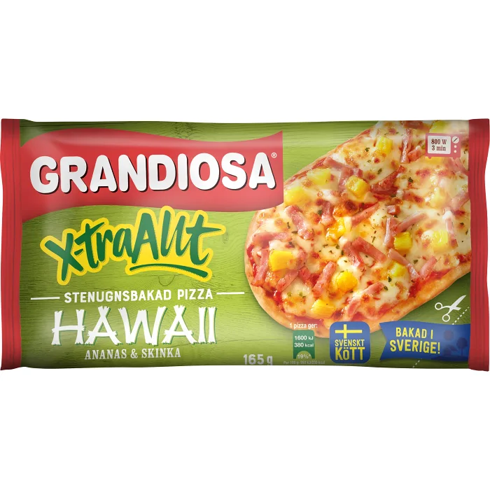 Extra allt Hawaii Minipizza Fryst 165g Grandiosa