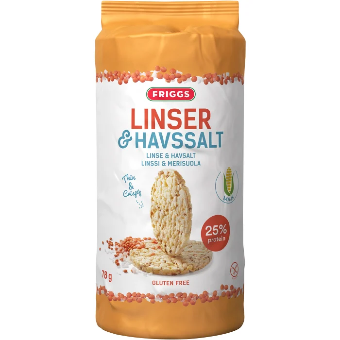 Linskakor Havssalt 78g Friggs