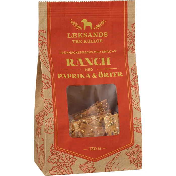 Fröknäckesnacks ranch paprika 130g Leksands Tre Kullor