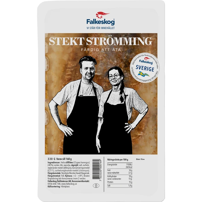 Strömming stekt 330g Falkeskog