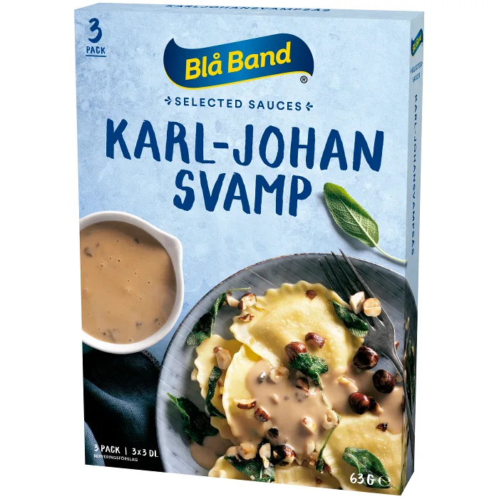 Sås Karl-Johan svamp Pulver 3-p 6dl Blå Band