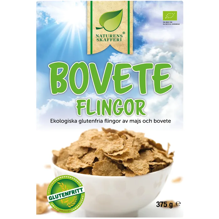 Flingor Bovete Ekologisk 375g Naturens Skafferi