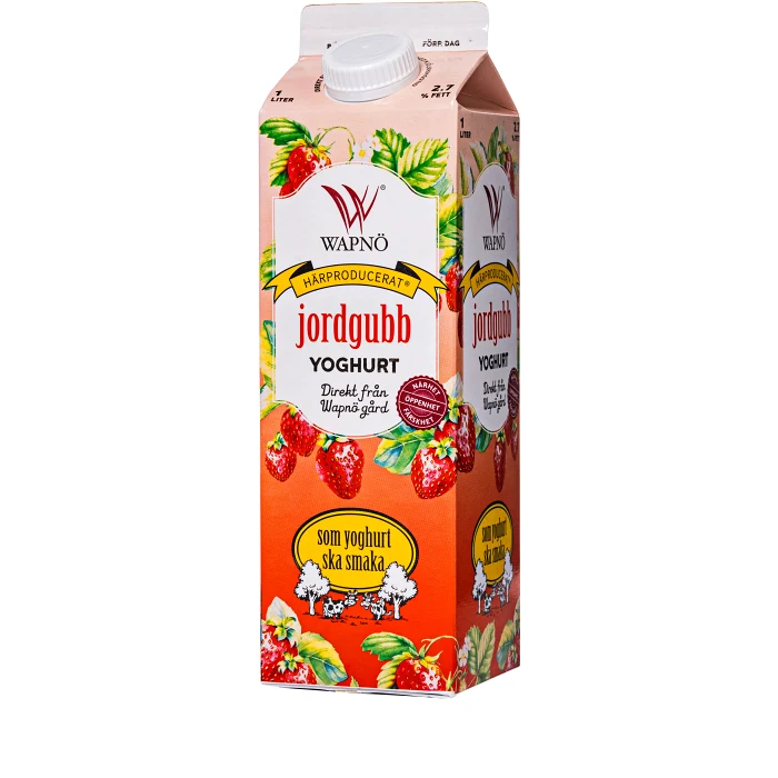 Jordgubbsyoghurt 1000g Wapnö