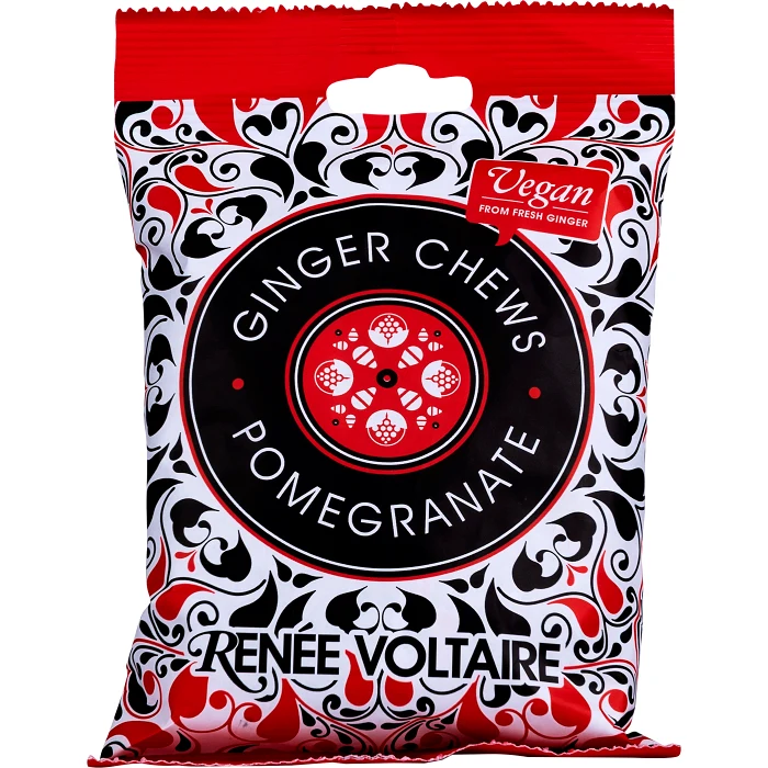 Ginger chew Vegansk Pomegrante 120g Renée Voltaire