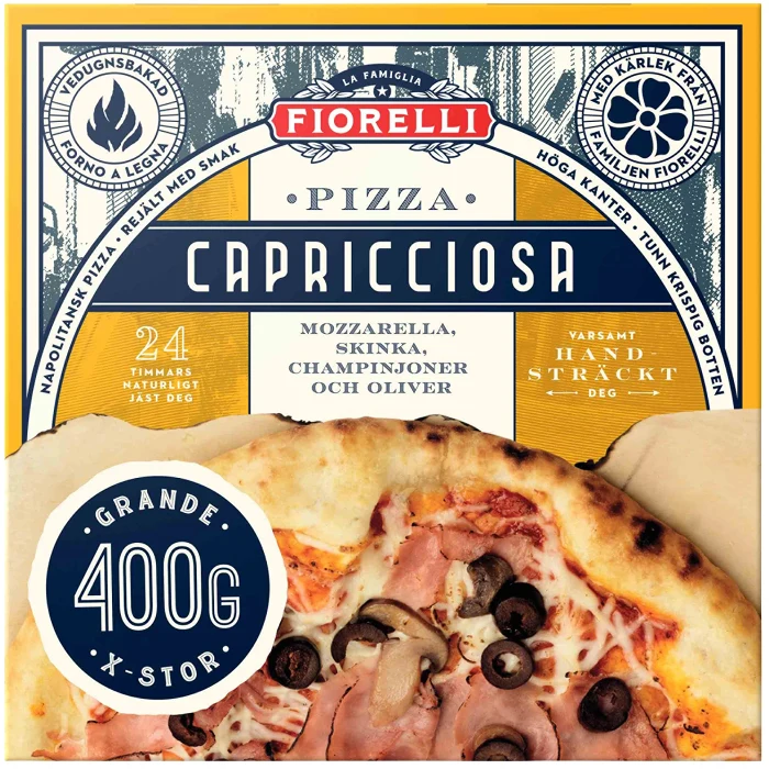 Pizza Capricciosa Stenugnsbakad 400g Fiorelli