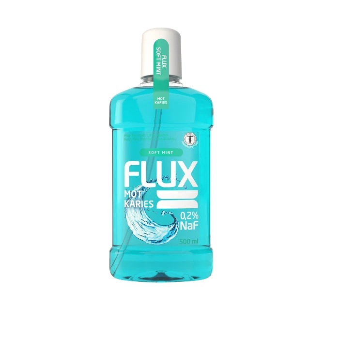 Munskölj Soft Mint 0,2% fluor 500ml FLUX