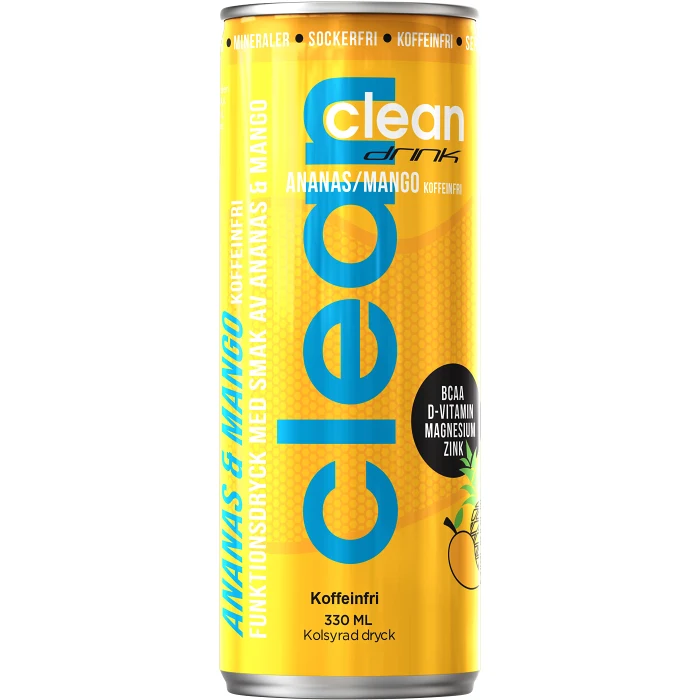 Funktionsdryck BCAA Ananas& mango 33cl Clean drink