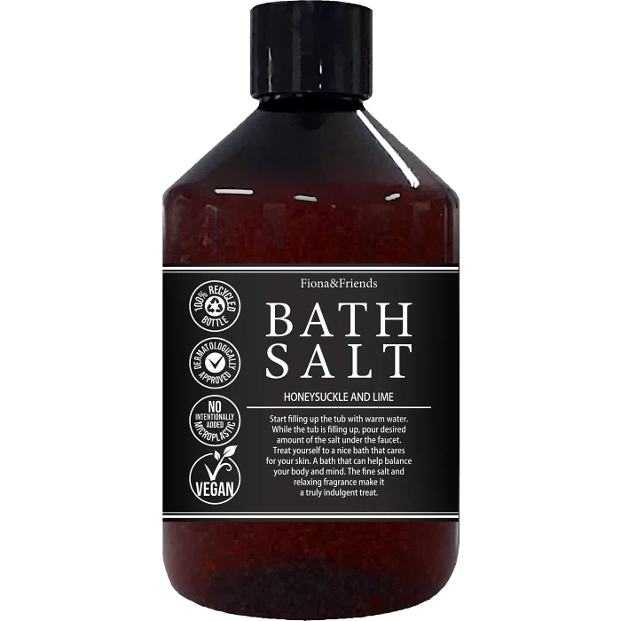 Bath Salt 100% Recycled Honeysuckle 600g Fiona & Friends