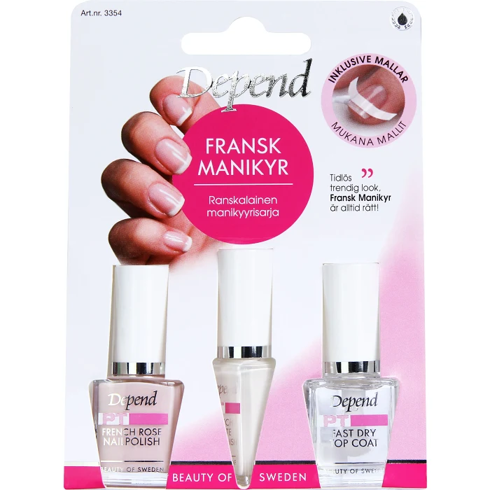 Fransk Manikyr Kit 1-p Depend