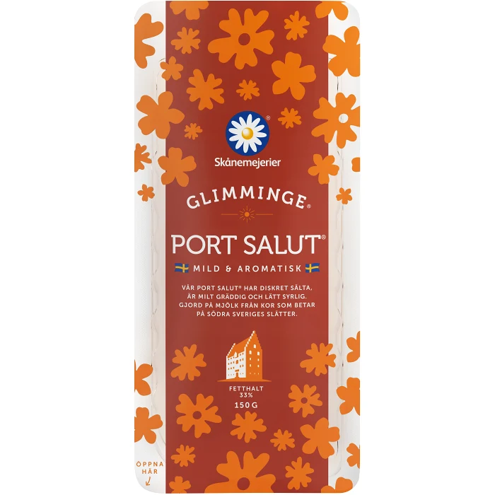 Port Salut ost mild 33% skivad 150g Skånemejerier
