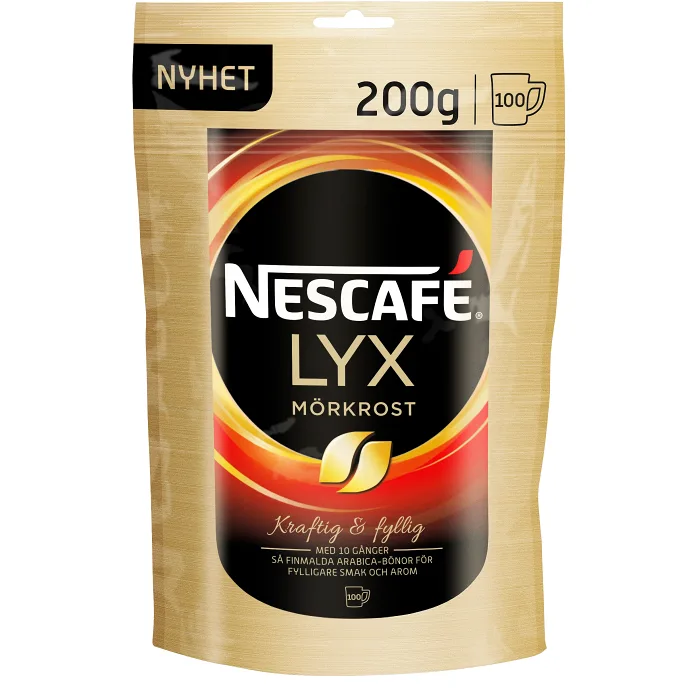 Snabbkaffe Refill Lyx Mörkrost 200g Nescafé